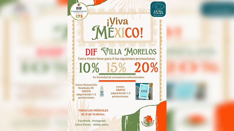 Ayuntamiento de Morelos y Extra Visión acercan beneficios en salud visual a las familias morelenses 