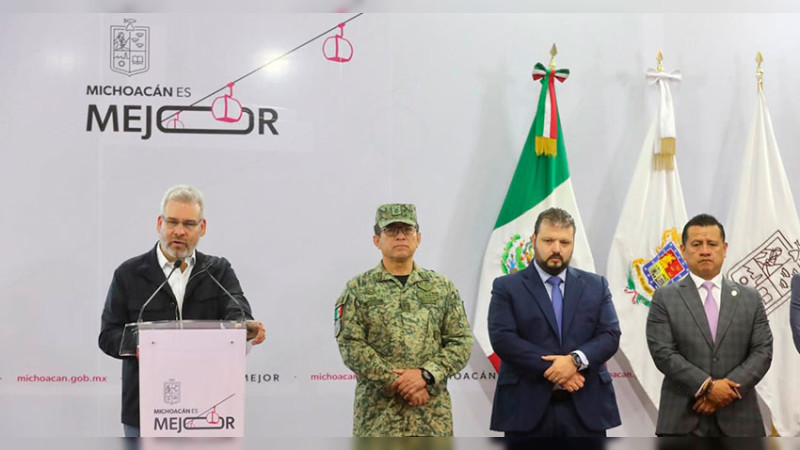 Michoacán con 63% menos víctimas de homicidio doloso; tendencia sigue a la baja: Bedolla 