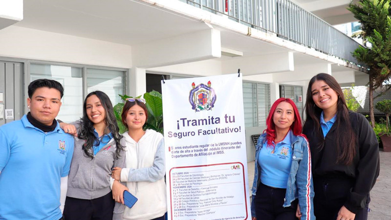 Estudiante nicolaita, el seguro facultativo es tu derecho, tramítalo 