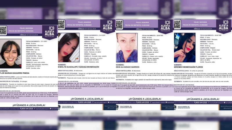 Desaparición de cuatro mujeres sacude a Uruapan, Michoacán: una de ellas es la influencer Marian Izaguirre 