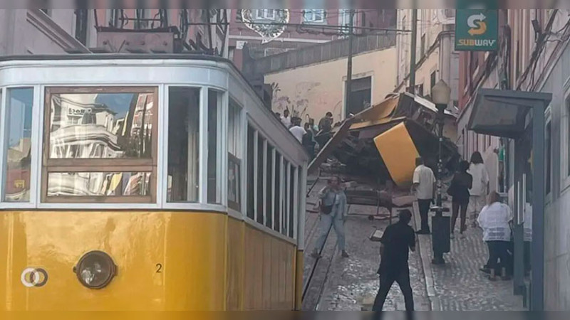 Declara Portugal luto nacional por accidente de funicular que dejó 15 personas fallecidas en Lisboa 