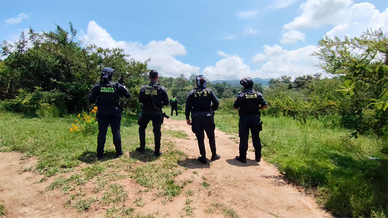 Operativos de seguridad se intensifican en zonas rurales de Morelia  para evitar que sean corredor de actividades lícitas  