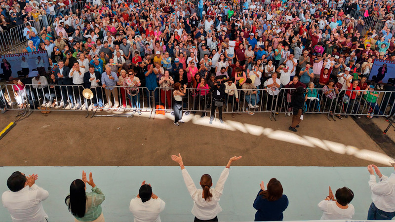 Gira de Sheinbaum reúne a 50 mil personas en primer día de "rendición de cuentas" 