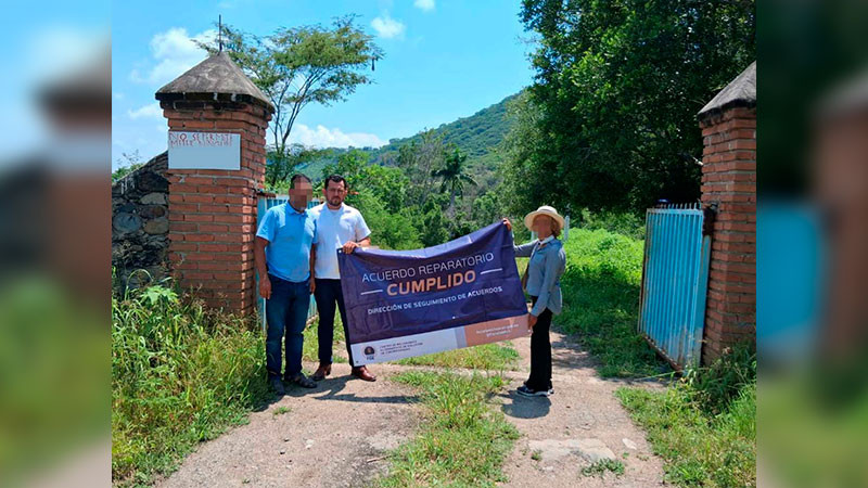 Mediante acuerdo reparatorio y restituye inmueble a su propietario en Nocupétaro, Michoacán 