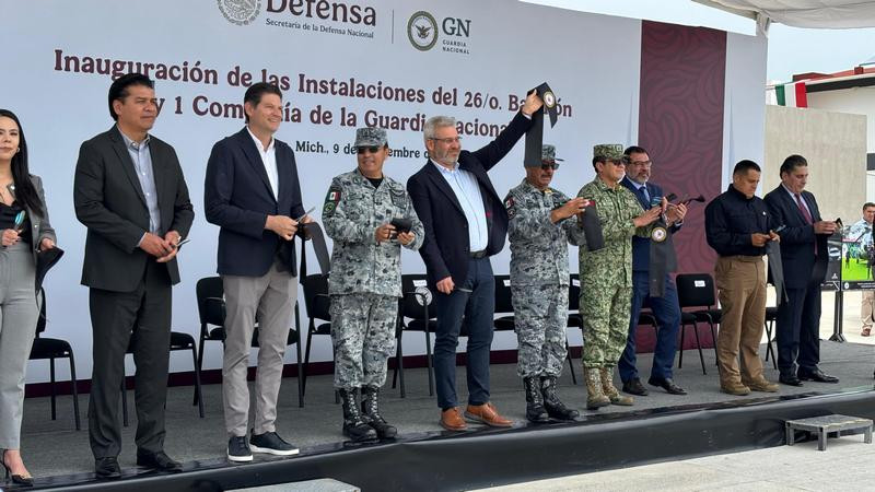 Inauguran cuartel de la Guardia Nacional en Tarímbaro 
