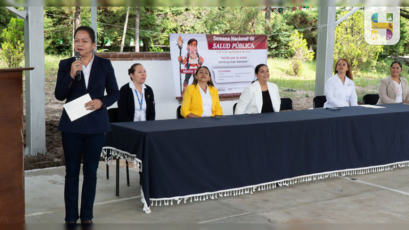 Jeovana Alcántar, inauguró la Semana Nacional de Salud Pública en el CONALEP Plantel Ciudad Hidalgo 