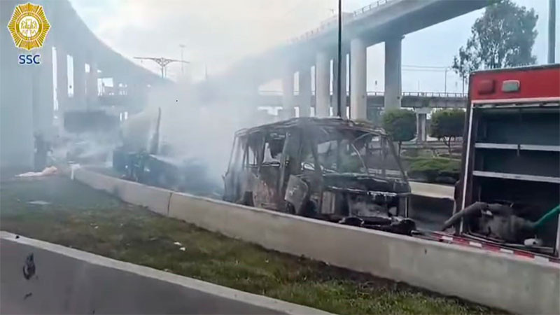 Reportan 18 personas lesionadas tras explosión de pipa en CDMX   
