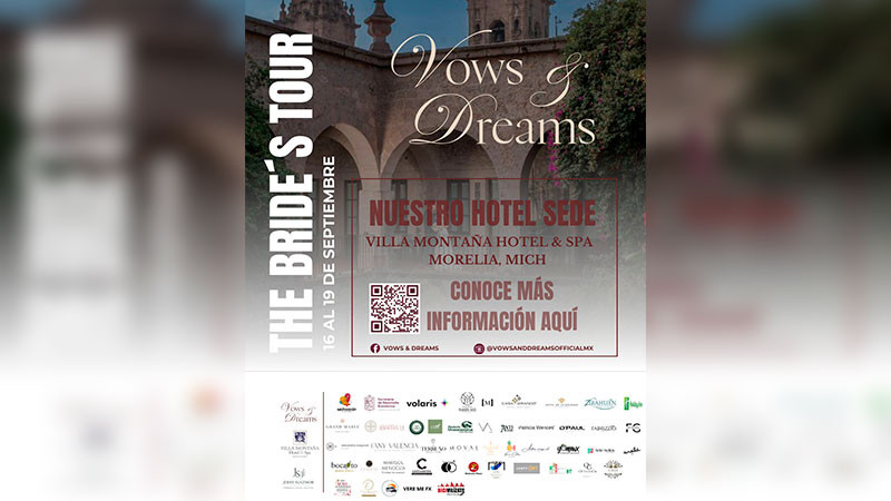 Turismo de romance será promovido en Michoacán con el evento Vows & Dreams: Sectur 