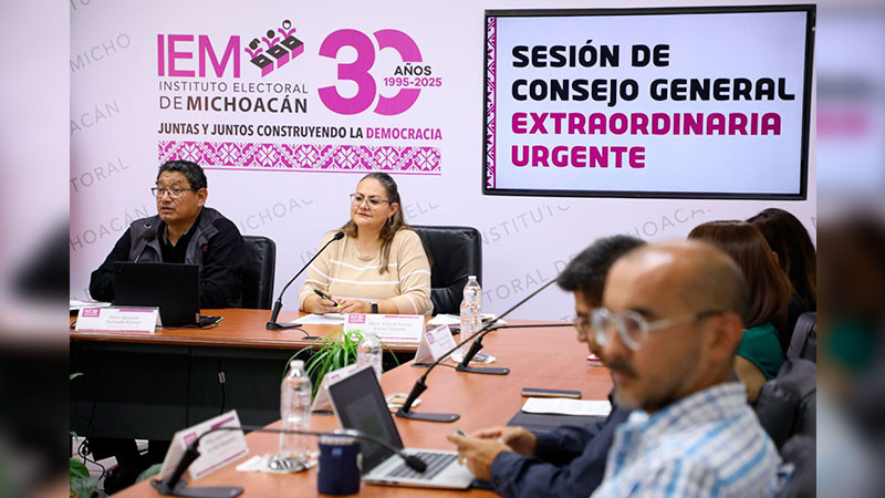 IEM presenta informes finales del Proceso Electoral Extraordinario del Poder Judicial de Michoacán 