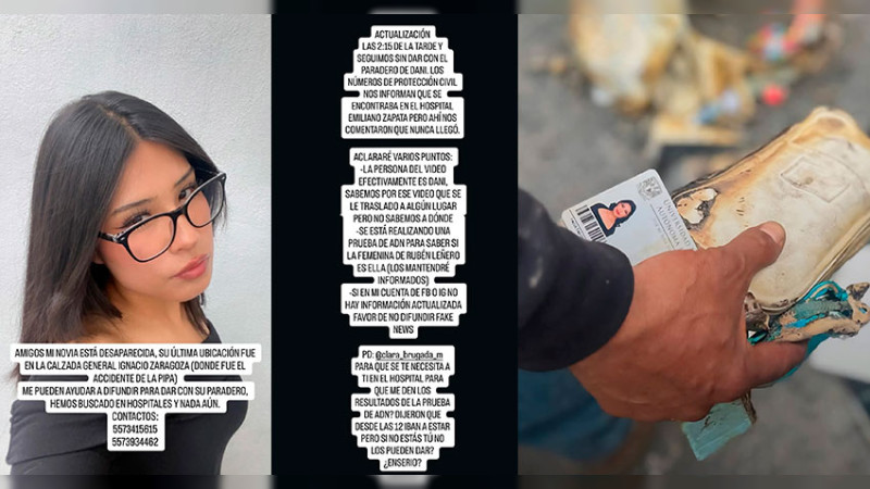 Buscan a Daniela, joven que desapareció tras la explosión de pipa en CDMX 
