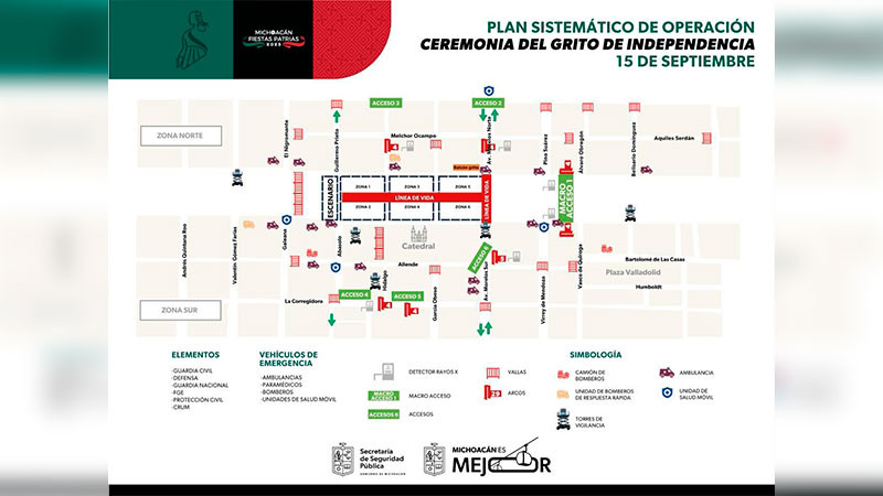 Conoce los accesos y cierres viales para las fiestas patrias en el centro de Morelia: SSP 