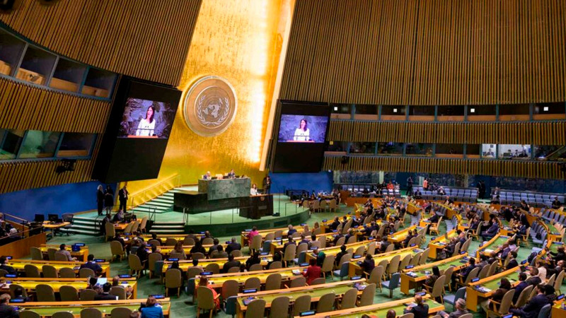 ONU vota a favor de una solución de dos Estados en crisis Israel-Palestina 