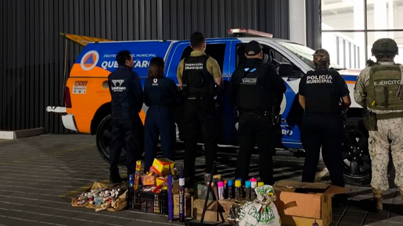 Decomisan 350 kilos de pirotecnia no autorizada previo a fiestas patrias en Querétaro 