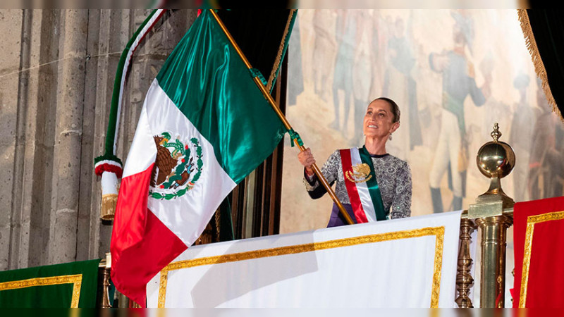 Se convierte Claudia Sheinbaum en la primera mujer presidenta en encabezar ceremonia del Grito de la Independencia  