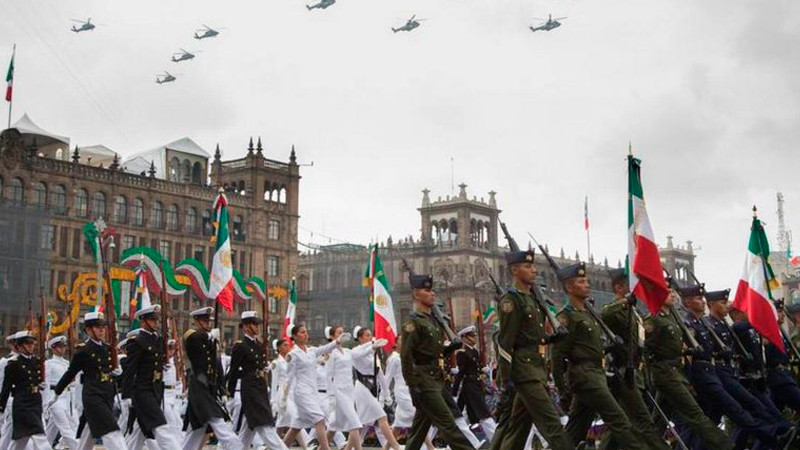 Participan 16 mil elementos de las Fuerzas Armadas en Desfile Cívico-Militar del 16 de septiembre en CDMX 