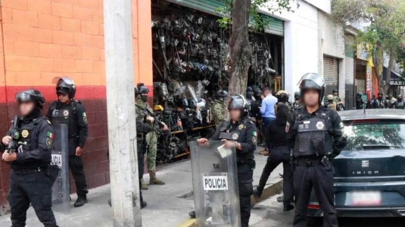 Recuperan 13 mil toneladas de autopartes robadas en CDMX y Edomex 