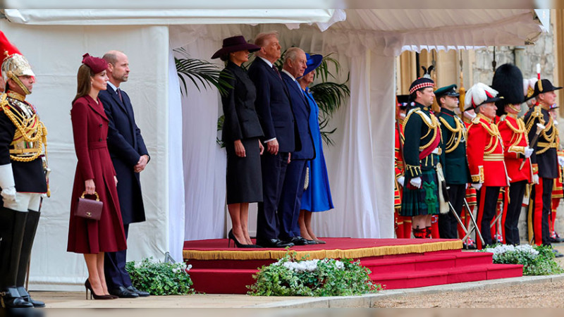 Recibe el rey Carlos III a Donald Trump en su visita a Reino Unido 
