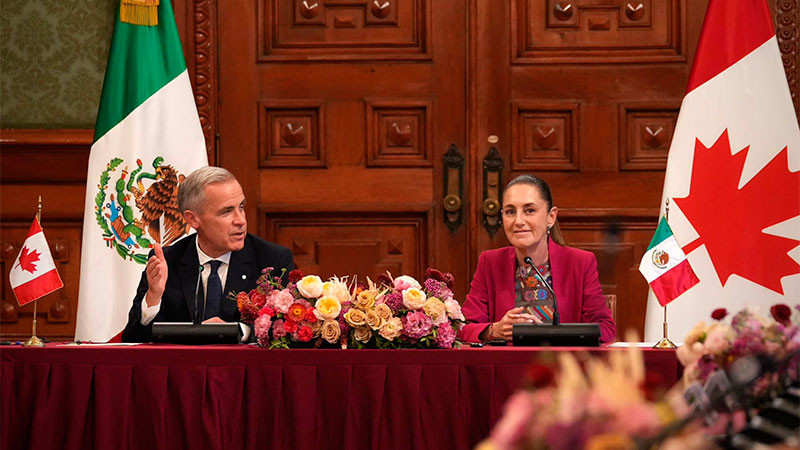 Anuncian Sheinbaum y Carney un Plan de Acción para revisión del T-MEC 