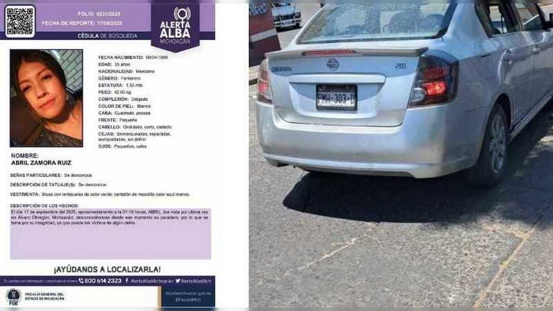 Buscan a maestra de preescolar de Acámbaro, Guanajuato, desaparecida en Michoacán 