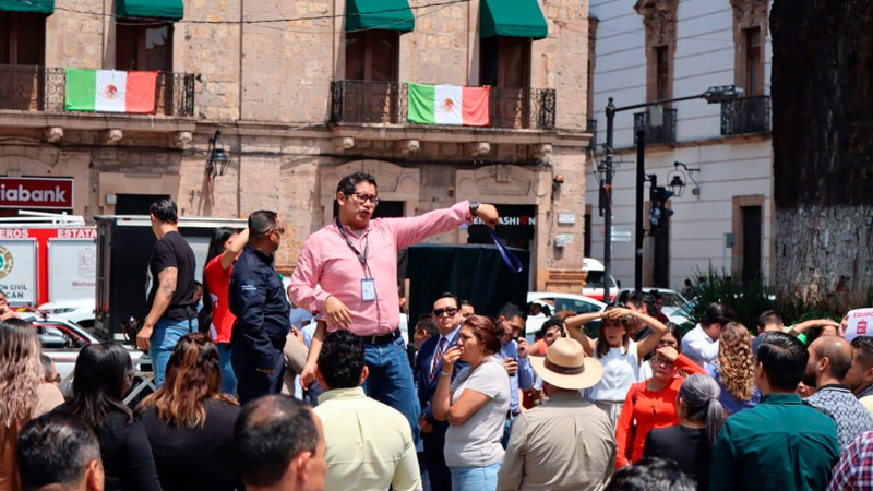 Congreso de Michoacán participa en el Segundo Simulacro Nacional de Sismo  