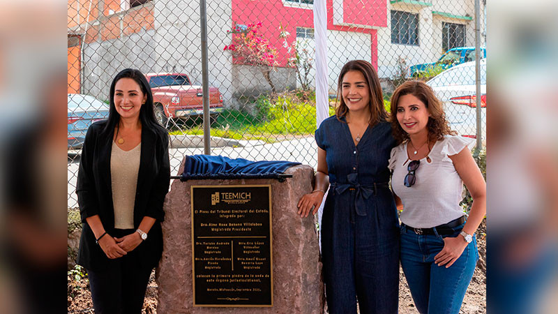 Gobierno de Morelia y TEEMICH colocan primera piedra de nueva sede 
