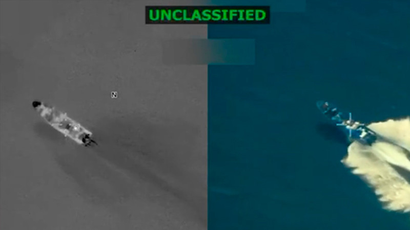 EEUU hunde otro barco con estupefacientes en el Caribe, asegura Trump 