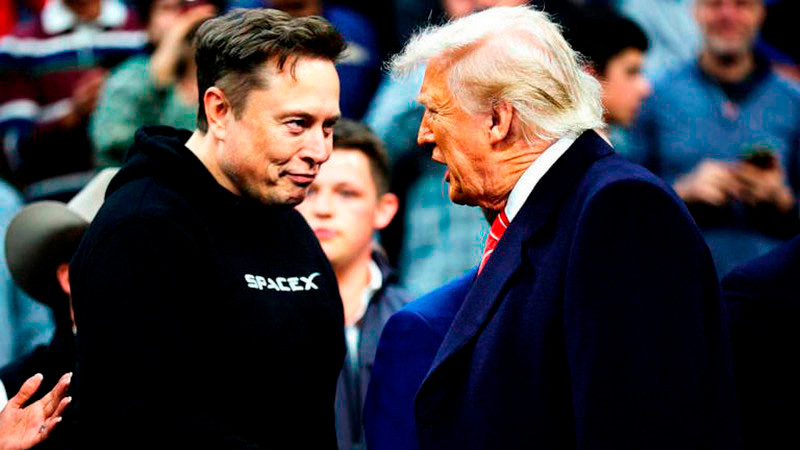 ¿Reconciliación?, Musk y Trump se dan la mano en funeral de Charlie Kirk 