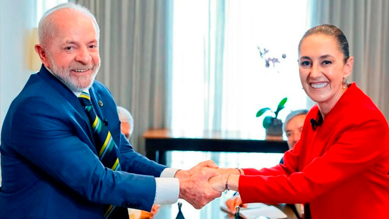 Sheinbaum evita hablar del Caso Bolsonaro y reitera apoyo a Lula 