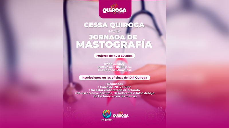Llama Alma Mireya González a la prevención del cáncer de mama con Jornada de Mastografía 