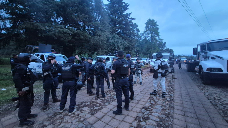 Seis campamentos criminales destruidos en operativo tras balaceras y bloqueos en región Pátzcuaro, Michoacán 