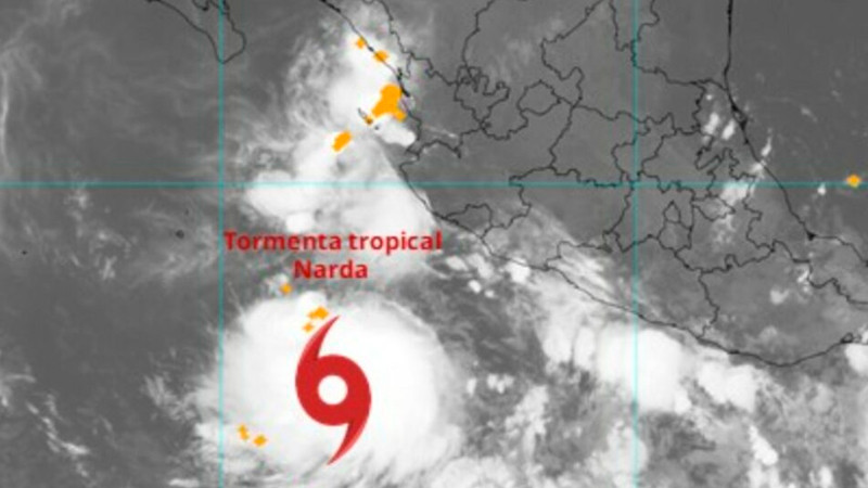 'Narda' provocará lluvias intensas en Michoacán, Jalisco y Colima 