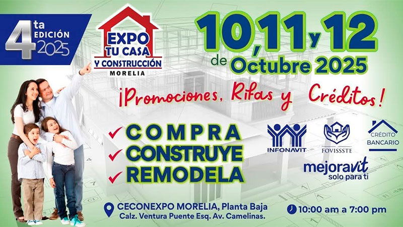 Anuncia Sedeco Expo Tu Casa y Construcción Morelia 