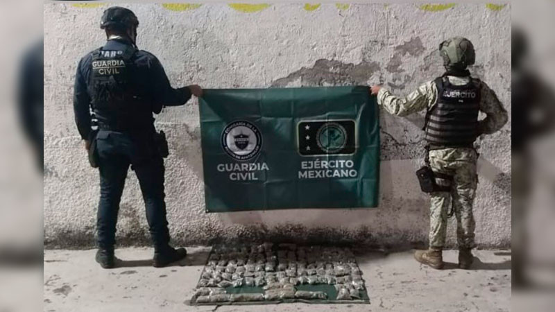 Operación Apatzingán: aseguran 109 envoltorios de estupefacientes  