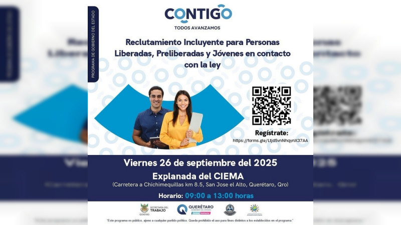 Secretaría del Trabajo de Querétaro anuncia reclutamiento incluyente 