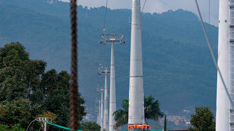 Avanza instalación y empalme de cableado en teleférico de Uruapan: Gladyz Butanda 