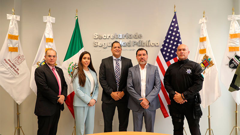 SSP Michoacán fortalece lazos de cooperación con la Embajada de Estados Unidos 
