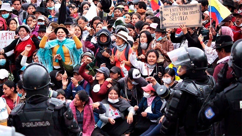 60 detenidos en protestas contra Daniel Noboa, Presidente de Ecuador 