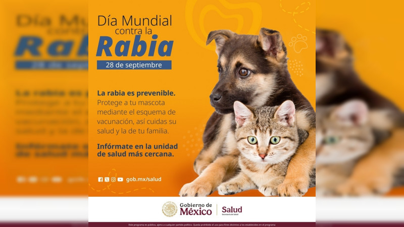 Se adhiere SESA a la conmemoración del Día Mundial contra la Rabia 