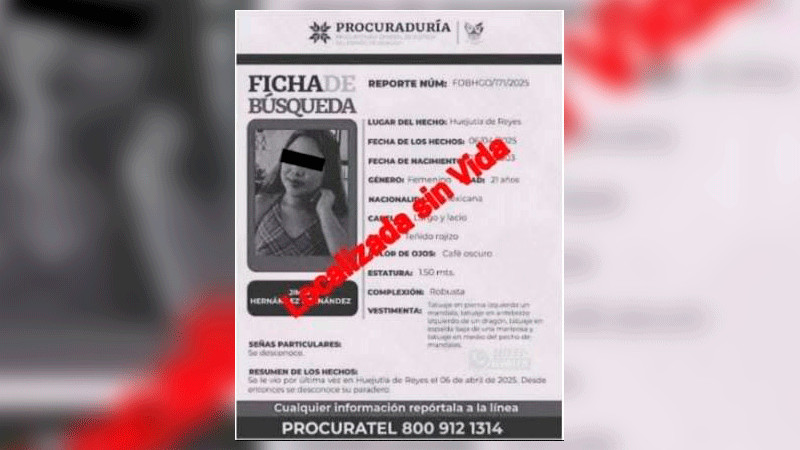 Localizan en Veracruz restos de joven desaparecida en Huejutla, Hidalgo; Jimena Hernández llevaba desaparecida seis meses 