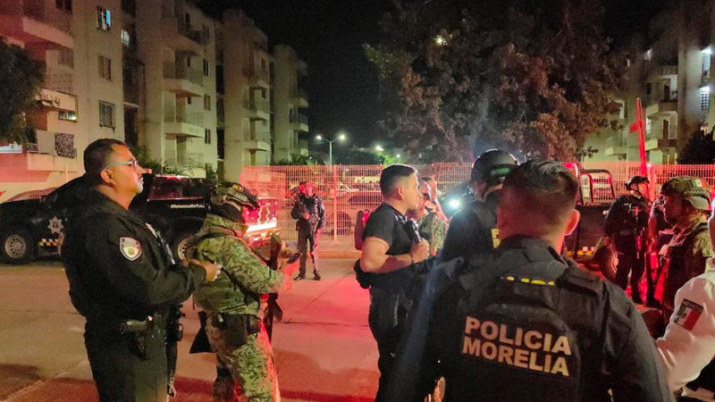 Balacera en Villas del Pedregal de Morelia, Michoacán deja dos oficiales heridos y tres sujetos detenidos 