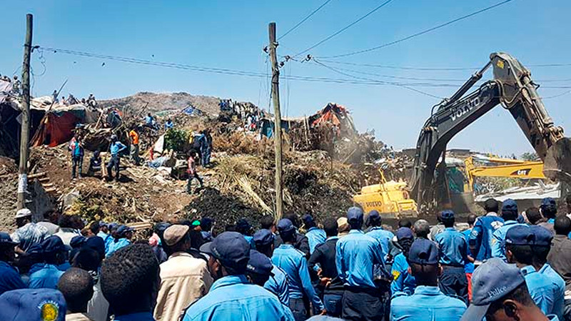 Derrumbe en obra en construcción deja al menos 25 muertos y 100 heridos, en Etiopia 