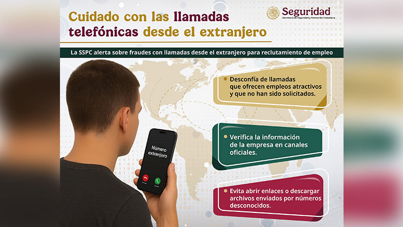 SSPC advierte sobre llamadas internacionales usadas para engaños laborales  