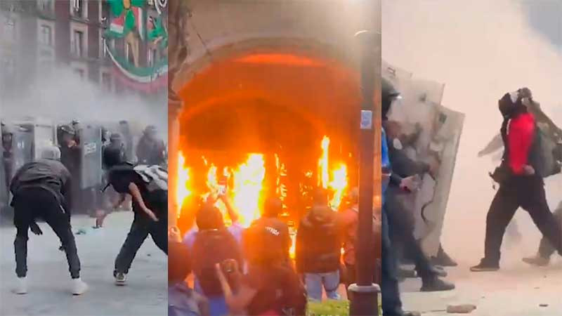 Bloque negro desata violencia y saqueos durante la marcha del 2 de octubre en CDMX 