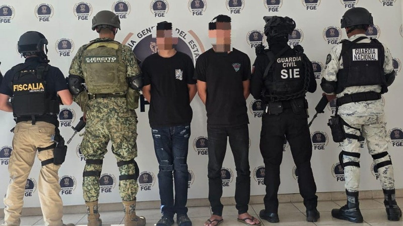 Capturan a dos presuntos extorsionadores de limoneros en Apatzingán, Michoacán 