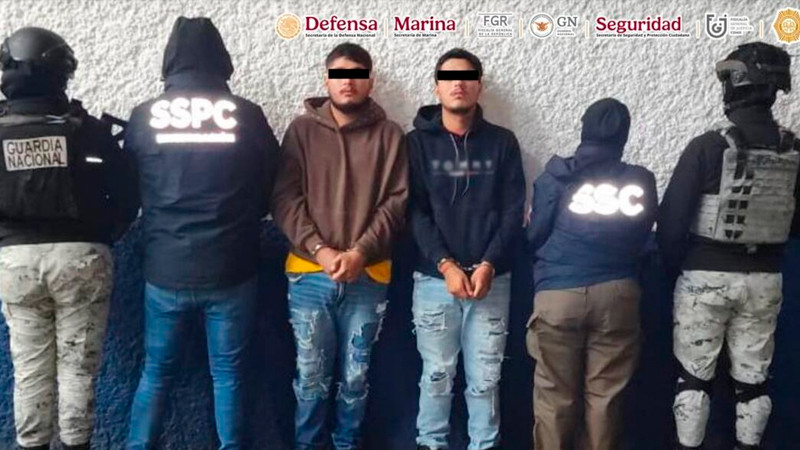 Caen dos hermanos presuntos miembros de grupo delictivo antagónico de Tepito 