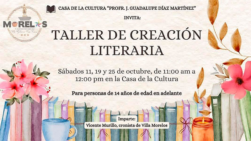 Impulsa Ayuntamiento de Morelos talleres culturales y artísticos en la Casa de la Cultura 