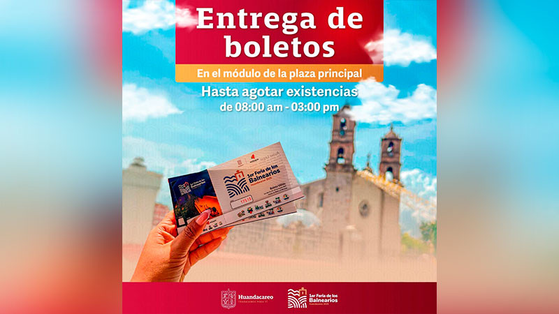 Alexis Velázquez invita a conseguir tus boletos para la Primera Feria de los Balnearios de Huandacareo 2025 