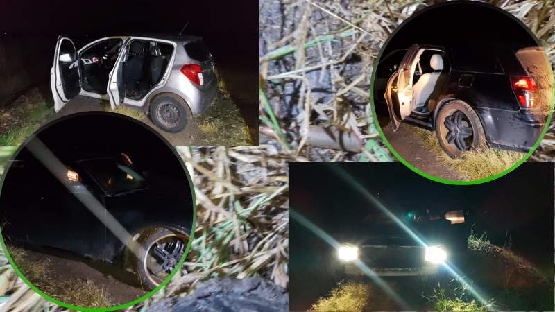 Se enfrentan policías y delincuentes en la periferia de Morelia, Michoacán: Atacantes huyen y abandonan autos robados, uno de ellos sustraído horas antes en Indaparapeo 