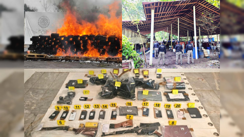 FGR Michoacán endurece acciones: 40 sentencias, decomisos millonarios y toneladas de estupefacientes destruidas en septiembre 