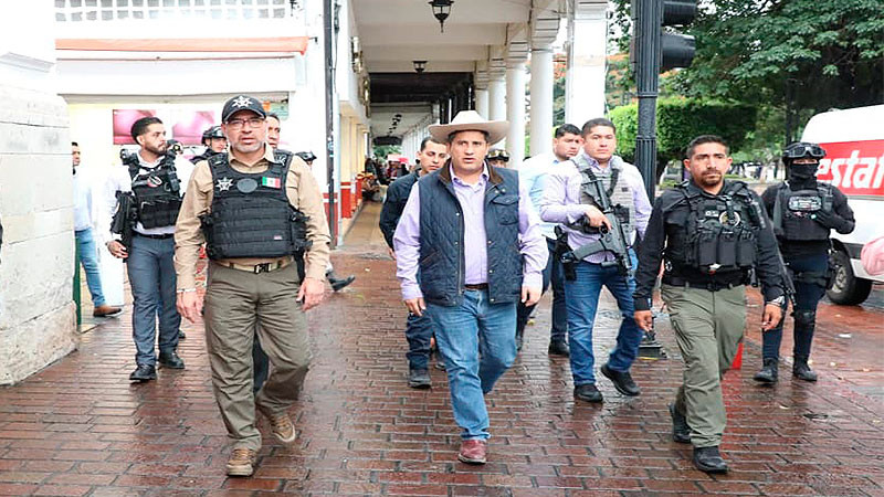 Refuerzan operatividad de la Guardia Civil y fuerzas federales en Uruapan, Michoacán 